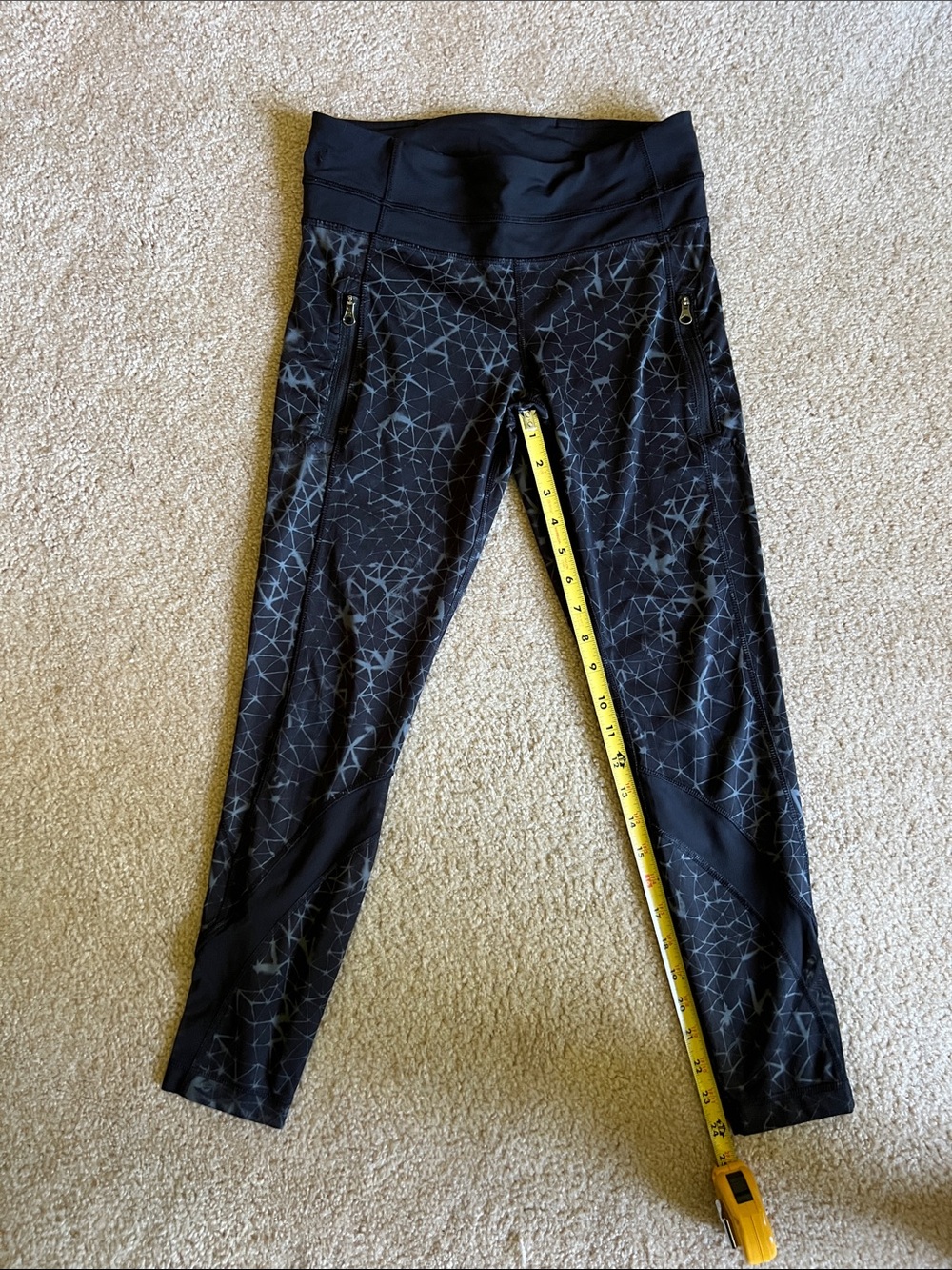 lululemon athletica Black Geometric Print Leggings